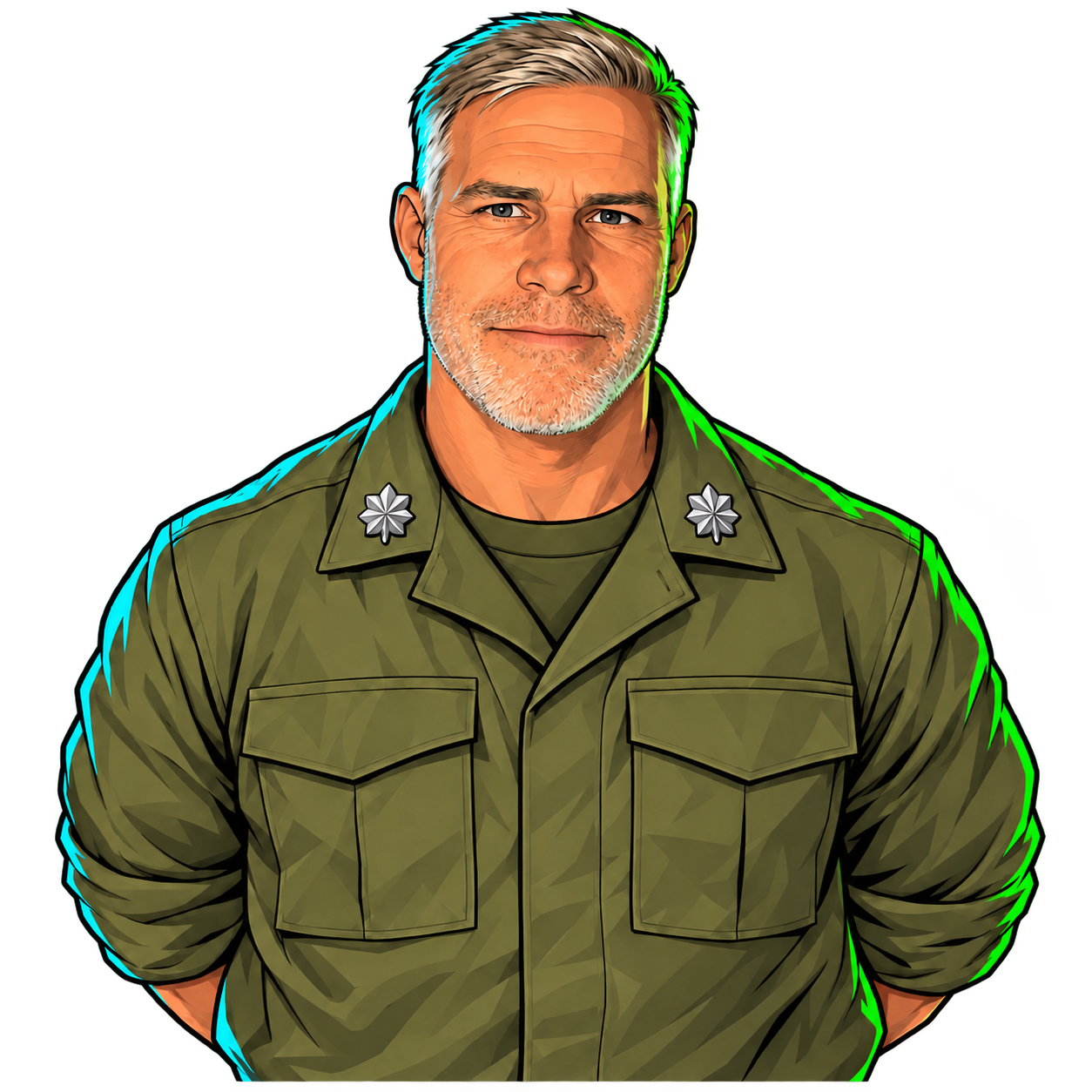 Colonel Shue presenting the Shue Shop